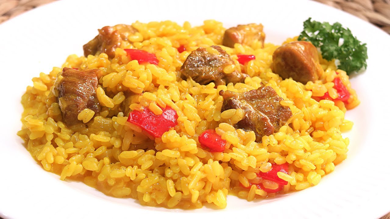 arroz con carne receta andaluza