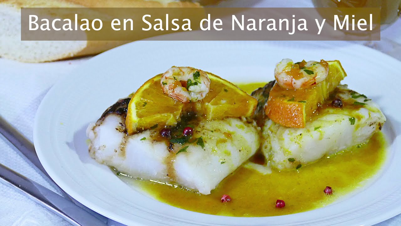 bacalao con naranja y miel
