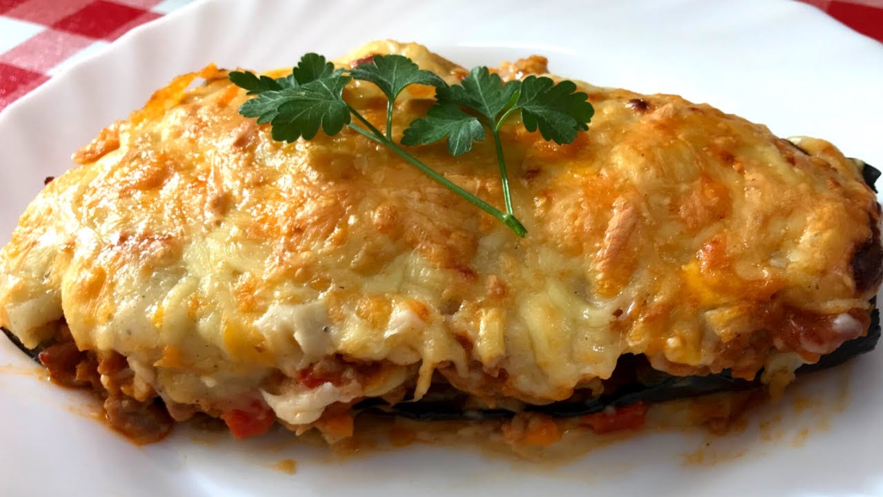 berenjenas rellenas de carne picada con bechamel