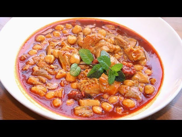 callos con garbanzos de bote fácil