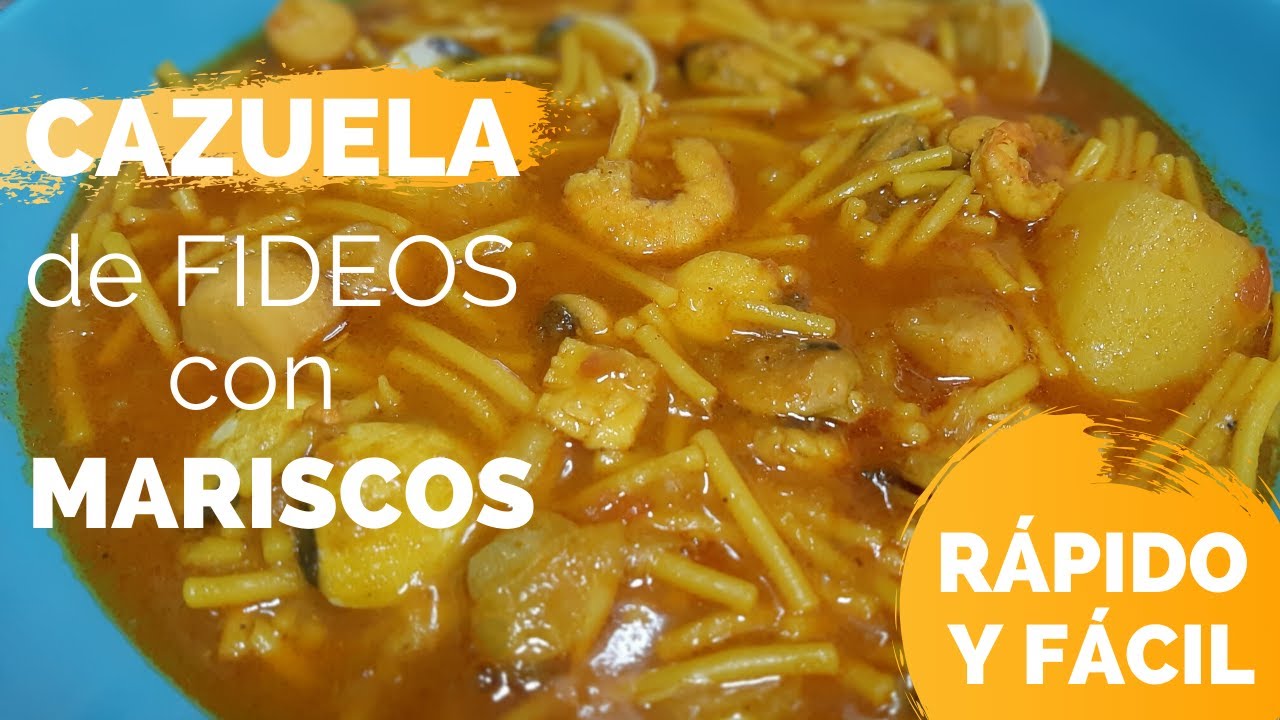 cazuela de fideos con marisco