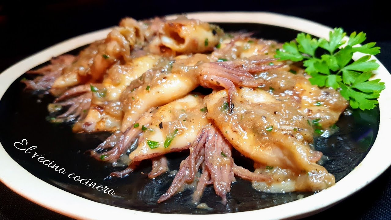 chipirones a la plancha encebollados