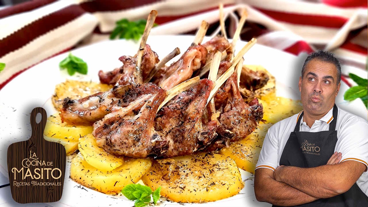 chuletas de cordero al horno con salsa