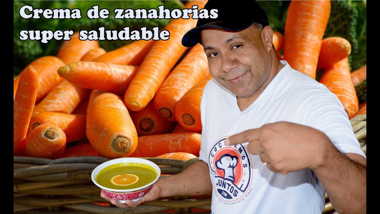 crema de espinacas y zanahorias