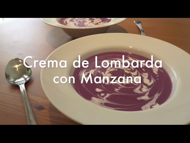 crema de lombarda con manzana