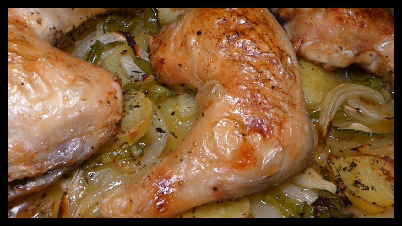 cuartos de pollo al horno tiempo