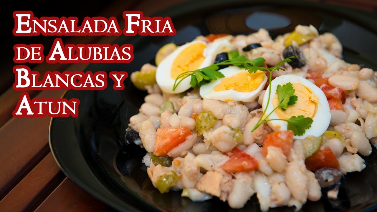 ensalada de alubias blancas y atún