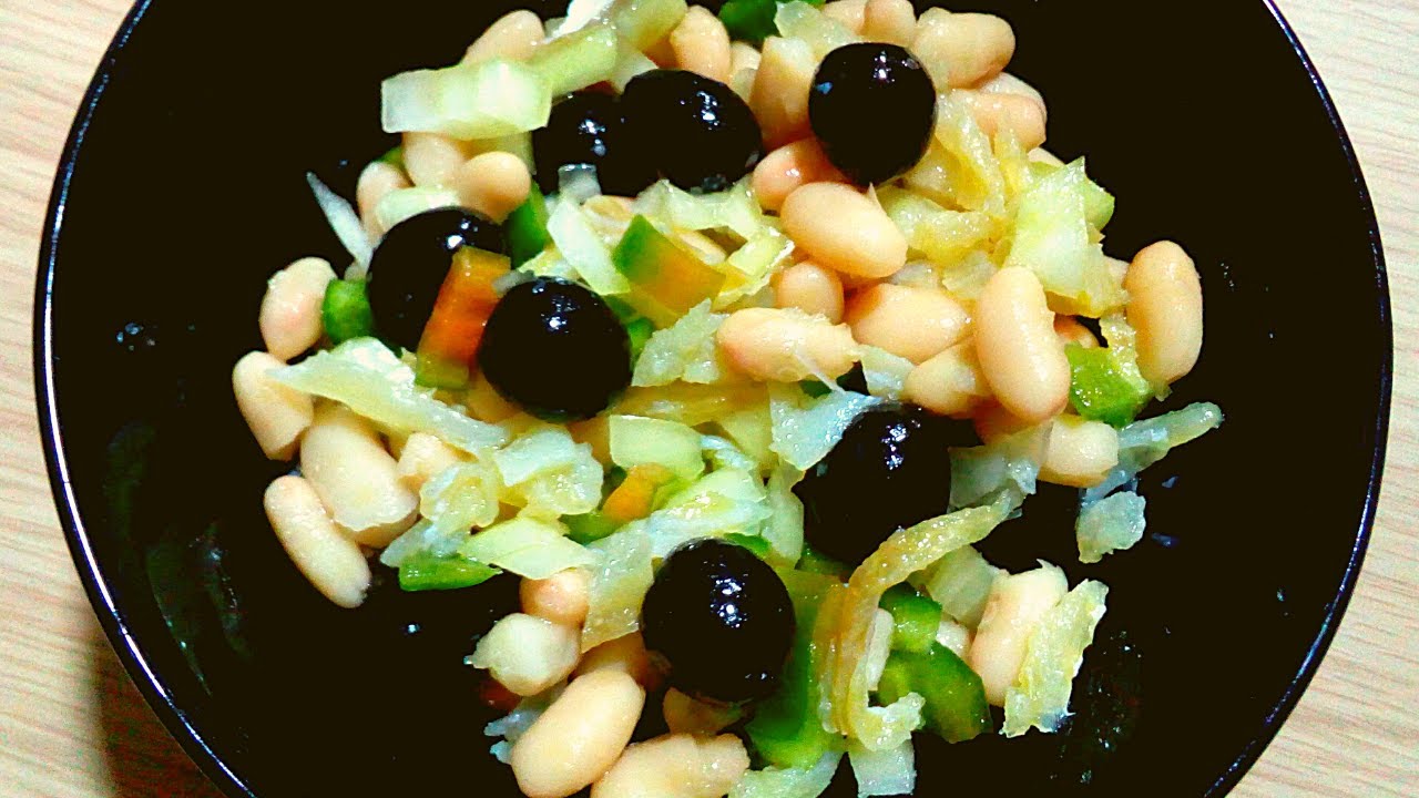 ensalada de alubias y bacalao