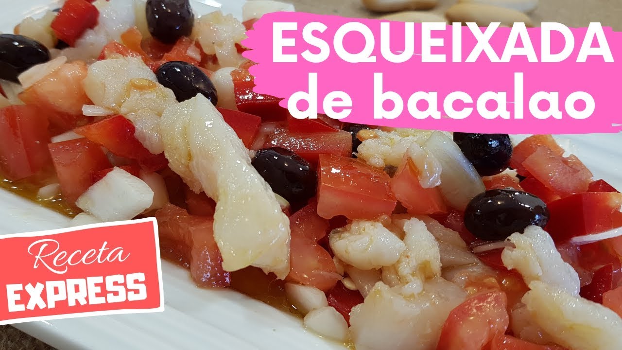 ensalada de bacalao desmigado con tomate