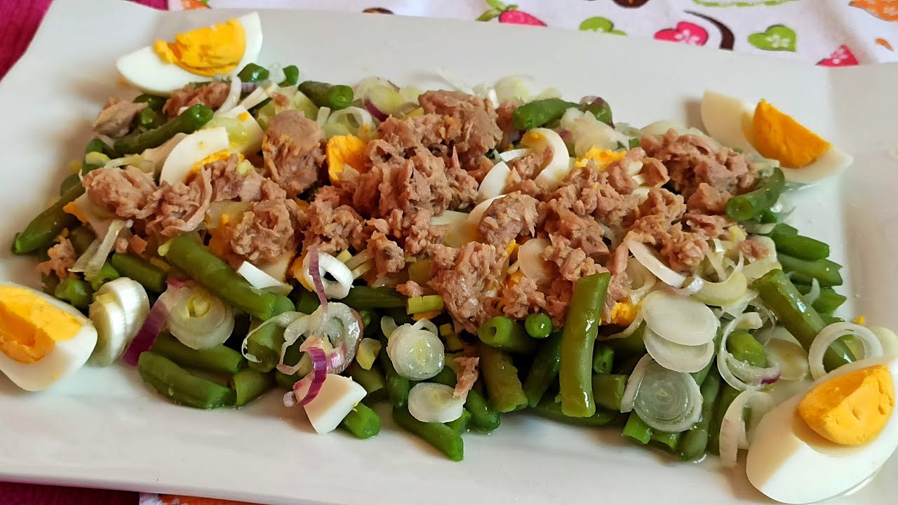 ensalada de judias verdes con atun