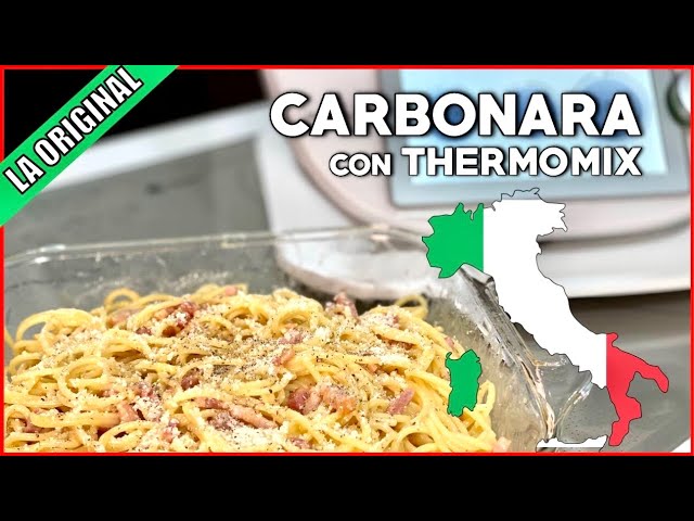 espaguetis carbonara thermomix velocidad cuchara