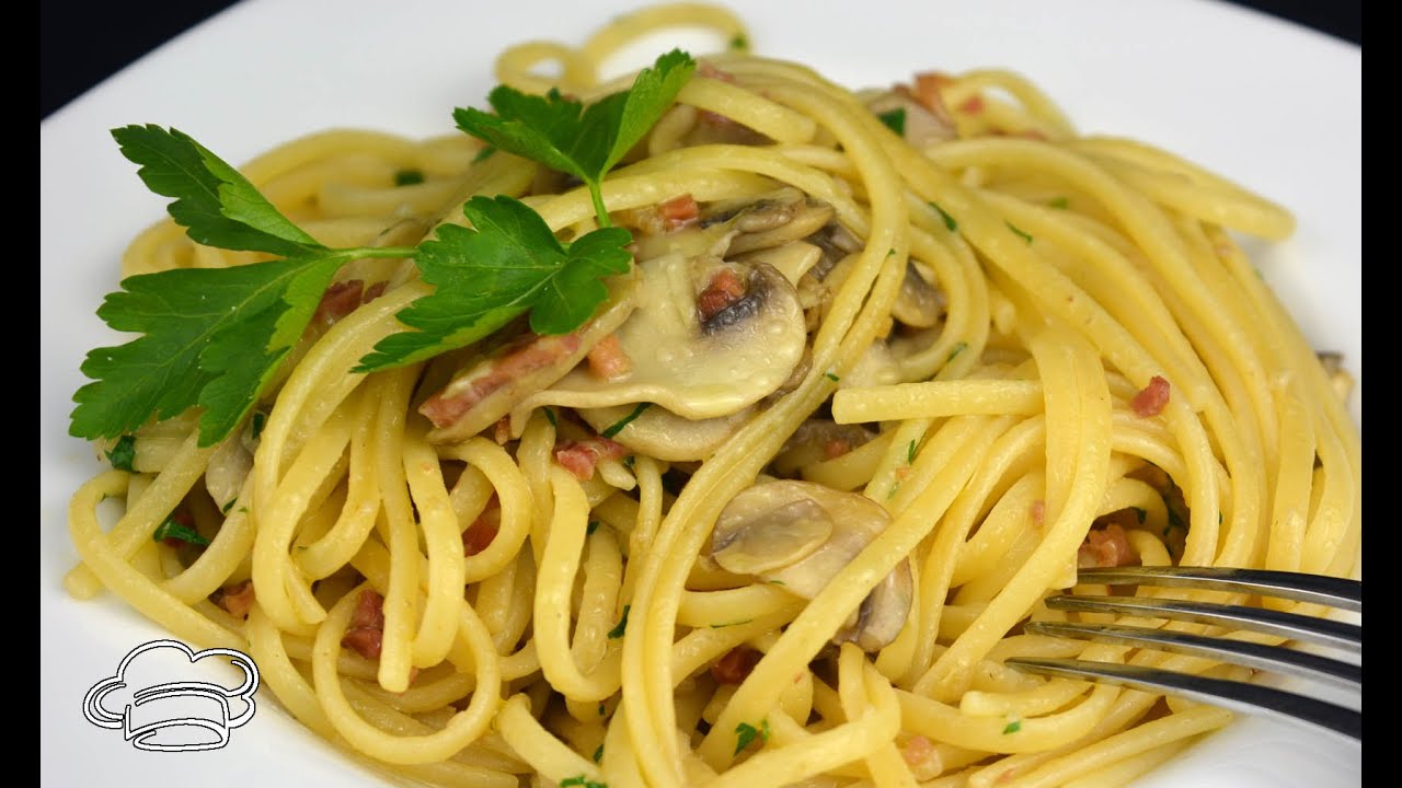 espaguetis con champiñones al ajillo