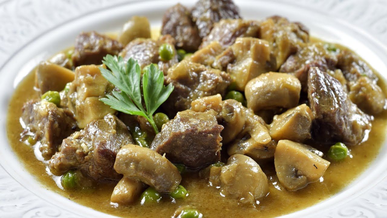 filetes de ternera con champiñones