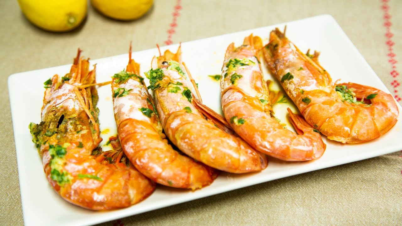 gambones al ajillo en sartén