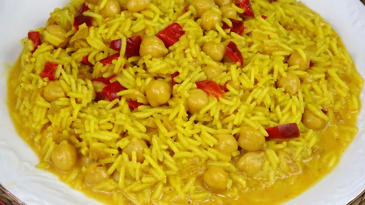 garbanzos con arroz y curry