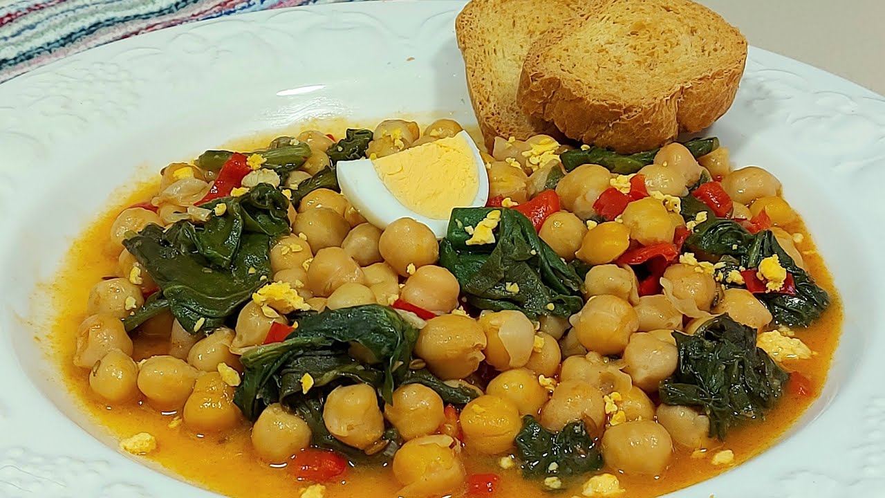 garbanzos de bote con acelgas y chorizo