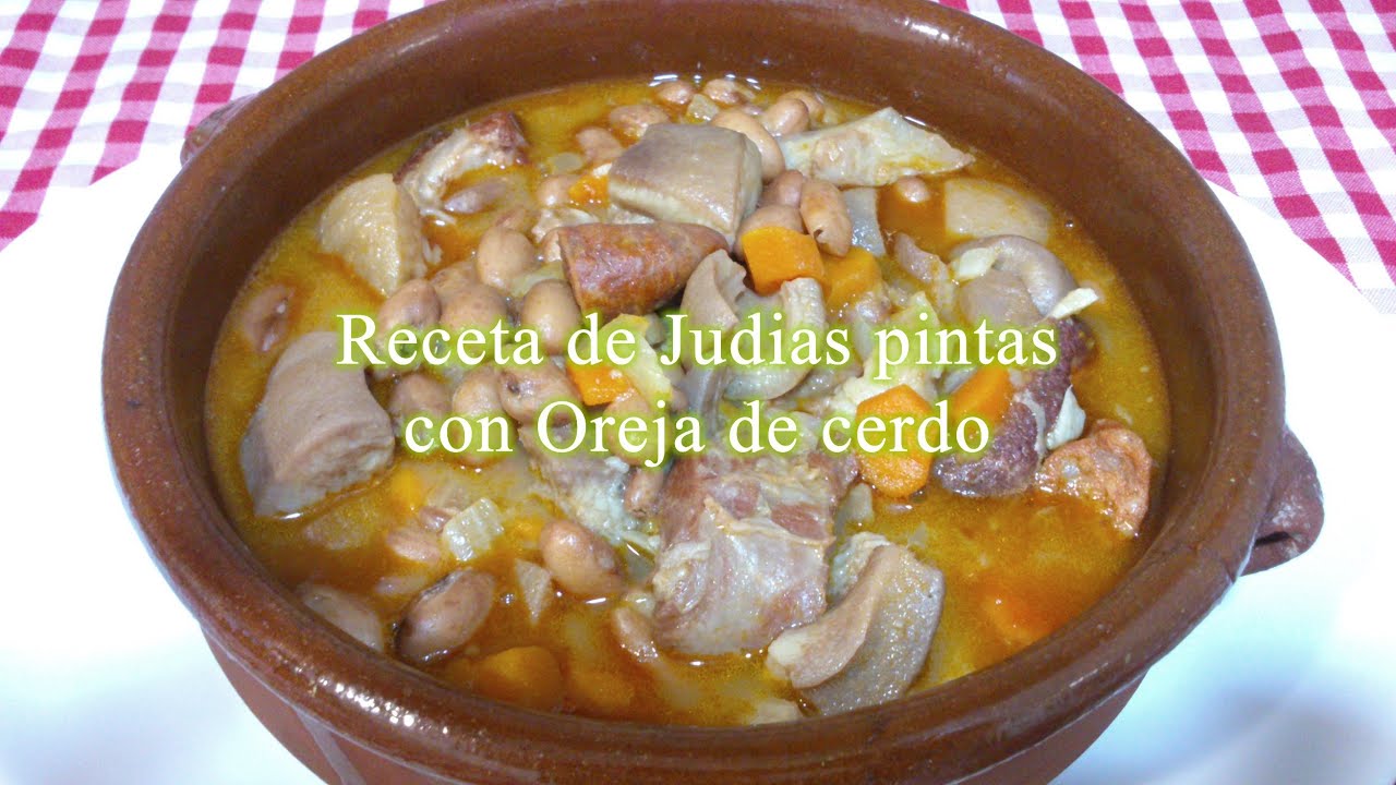 judias con oreja y chorizo