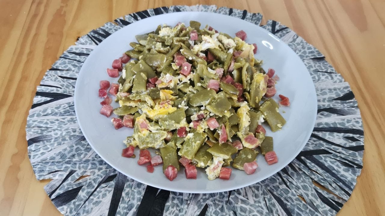judias verdes con jamon y huevo