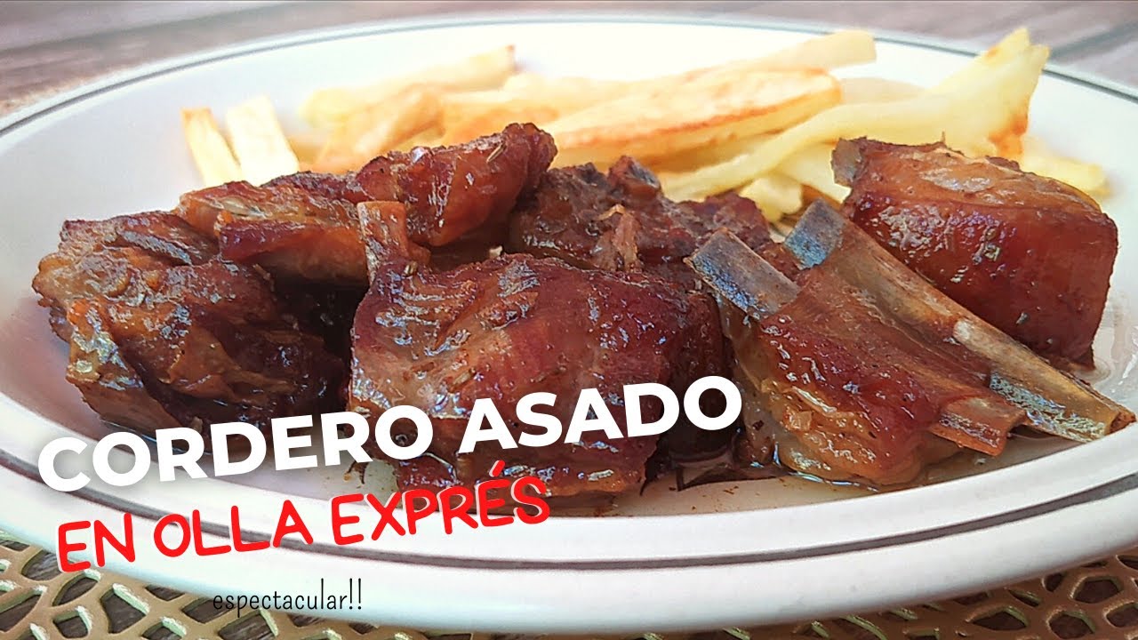 lechazo guisado en olla rápida