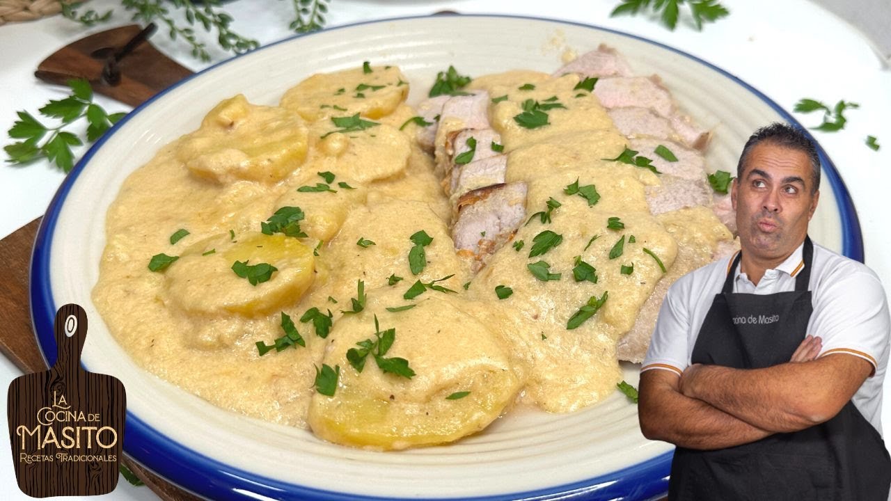 lomo en salsa con patatas