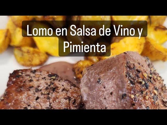 lomo en salsa de vino