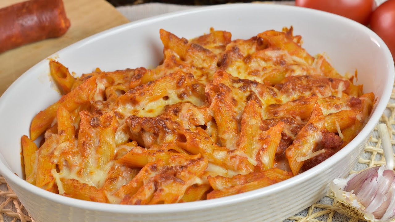 macarrones con chorizo sin tomate