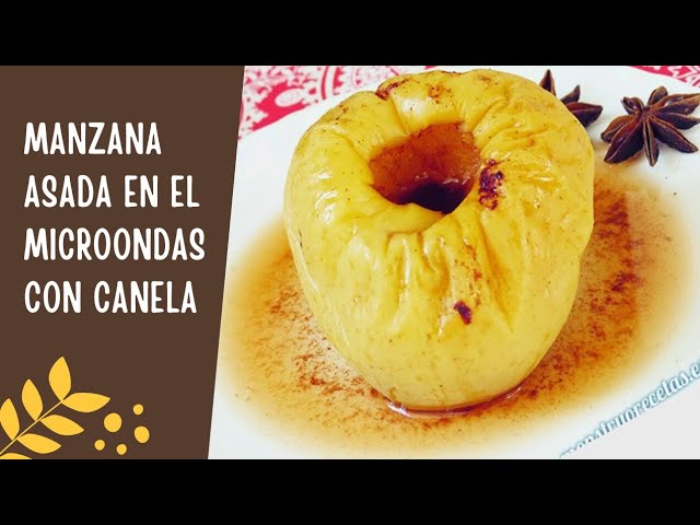 manzanas al horno con canela microondas