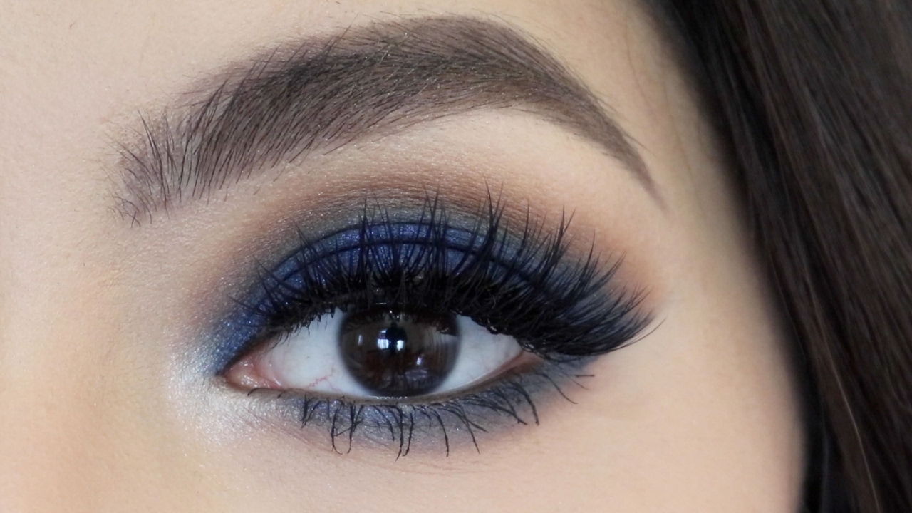 maquillaje de ojos tonos azules