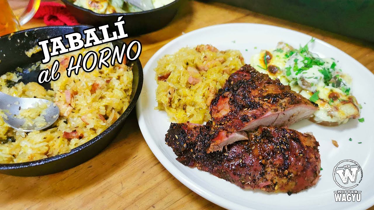 paleta de jabali al horno