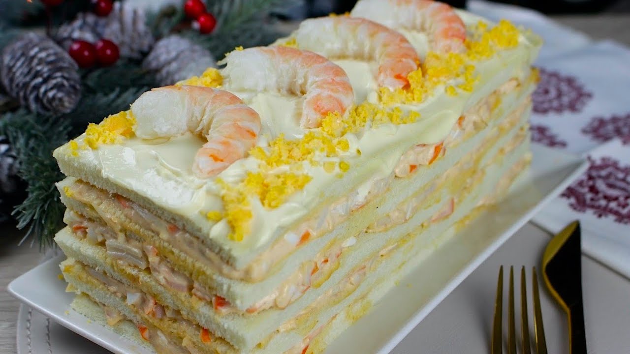 pastel de gambas con pan de molde