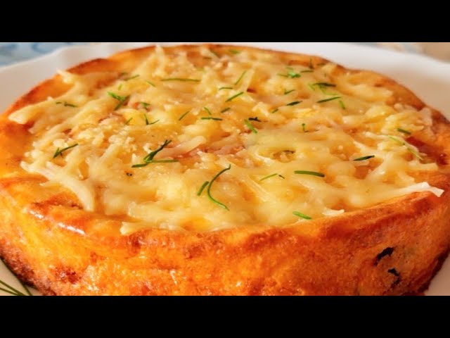 pastel de jamón y queso al horno