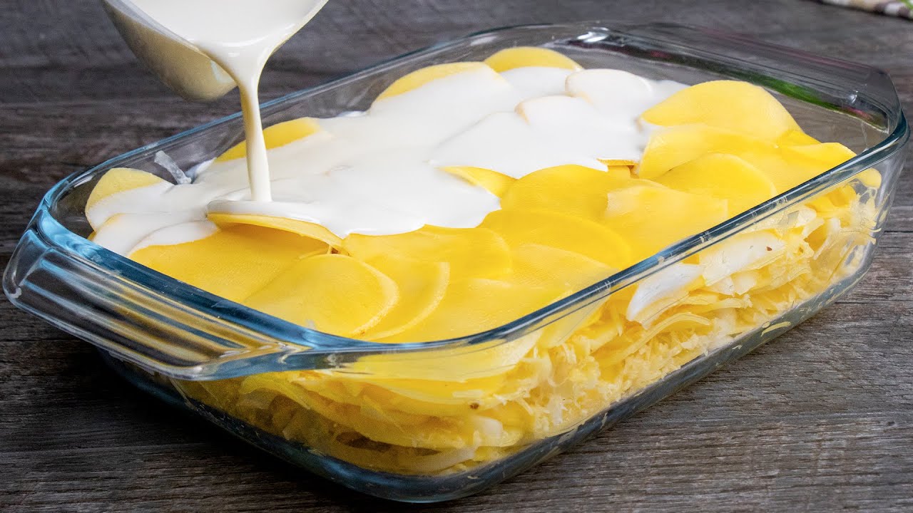 patatas gratinadas con queso y nata