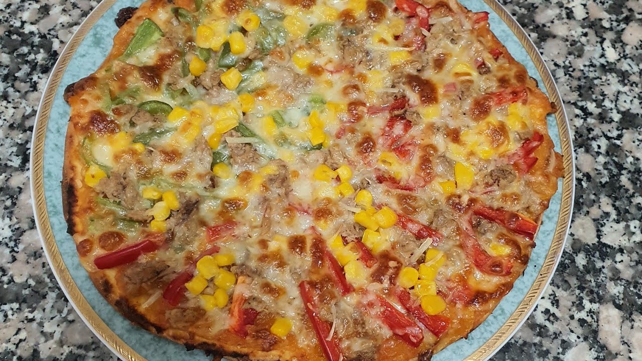 pizza de verduras y atun