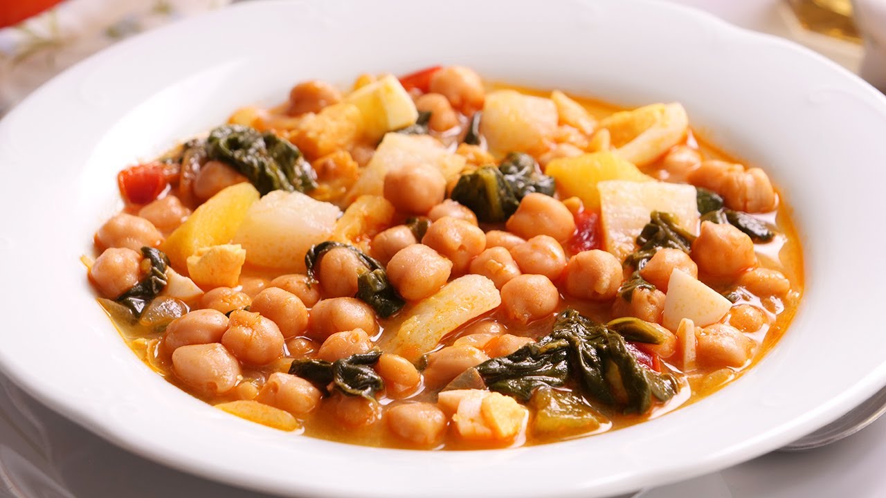 potaje de garbanzos con bacalao en olla express