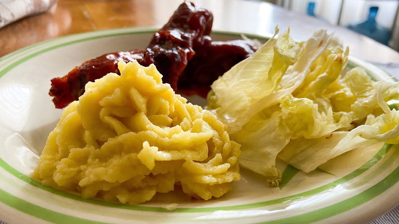 pure de patatas y manzanas