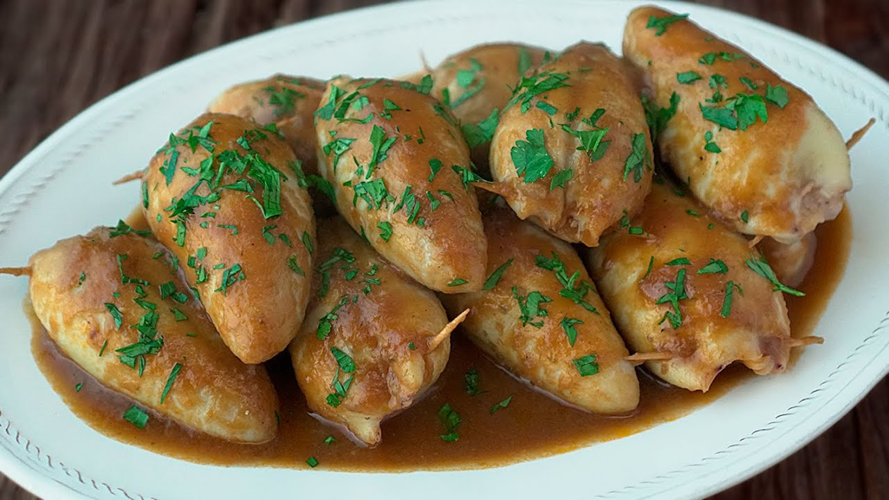 receta calamares rellenos de gambas