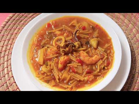 receta fideos a la cazuela con pescado
