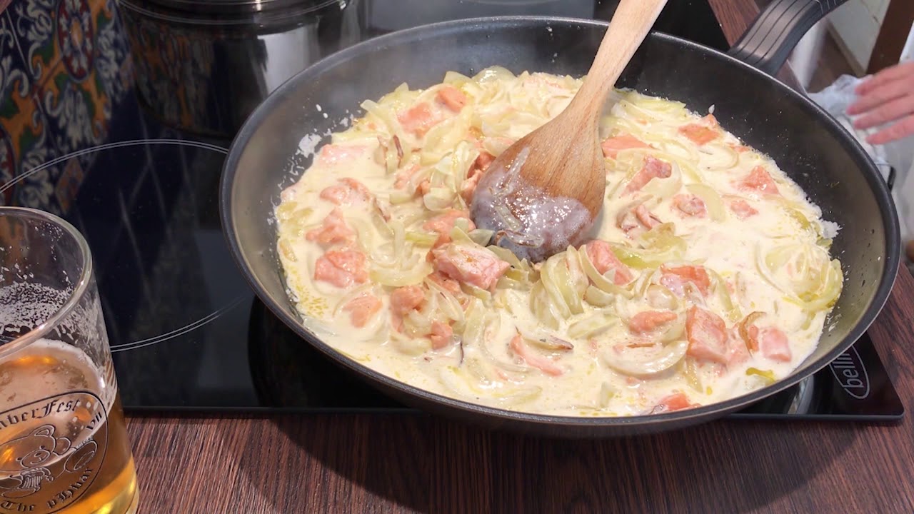 receta pasta con salmon y nata