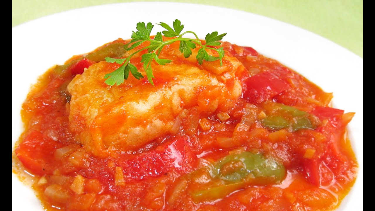 recetas bacalao con tomate y pimientos