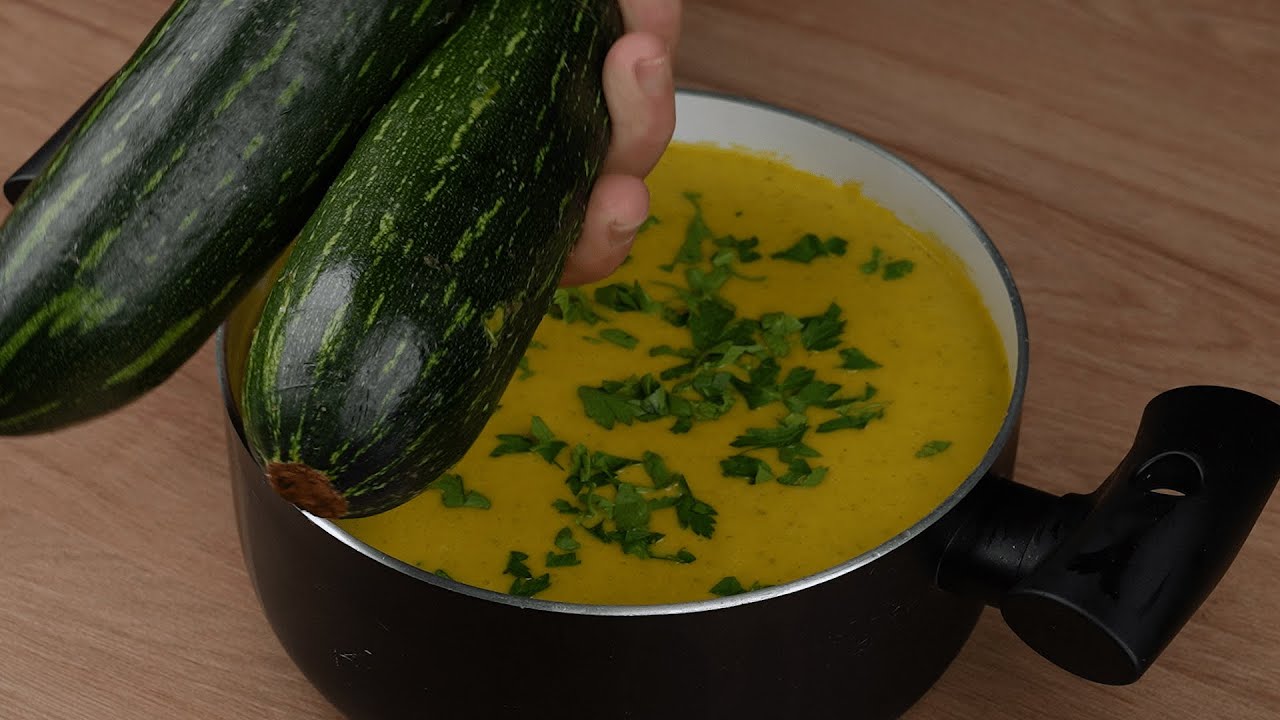 sopa de calabacín y zanahoria