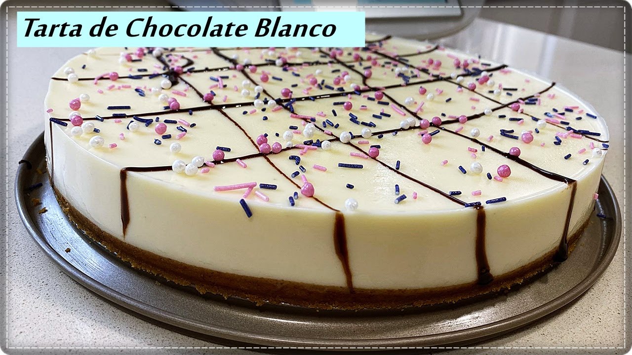 tarta de chocolate blanco en thermomix
