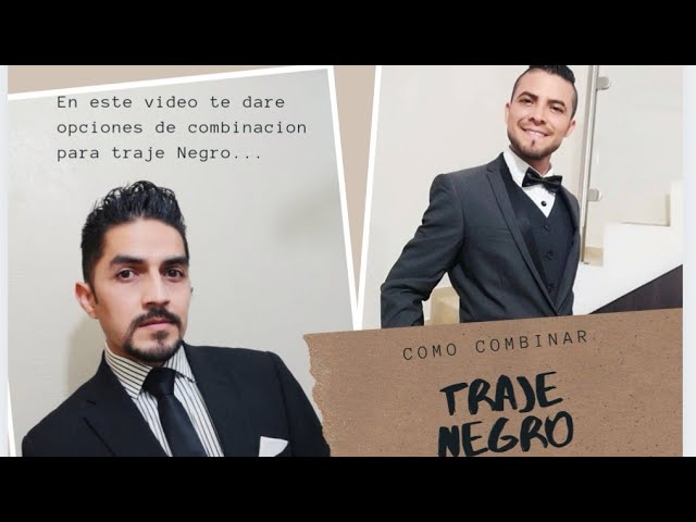 traje negro con que camisa