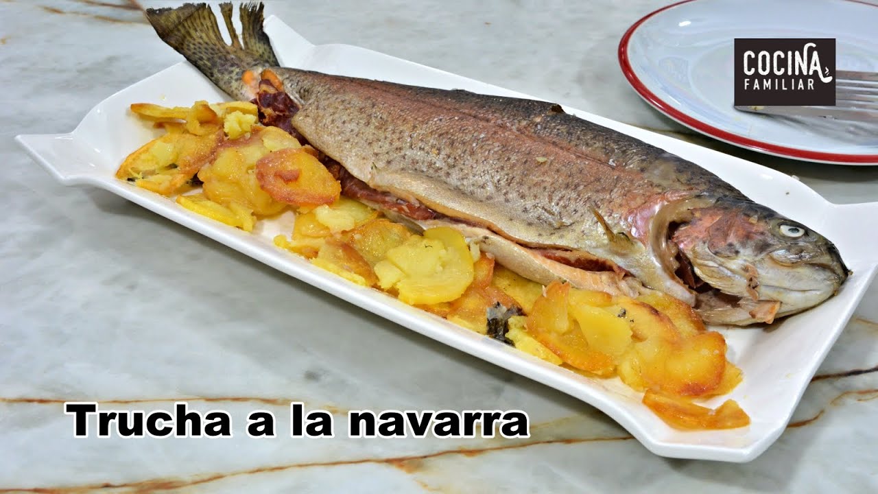 trucha a la navarra horno