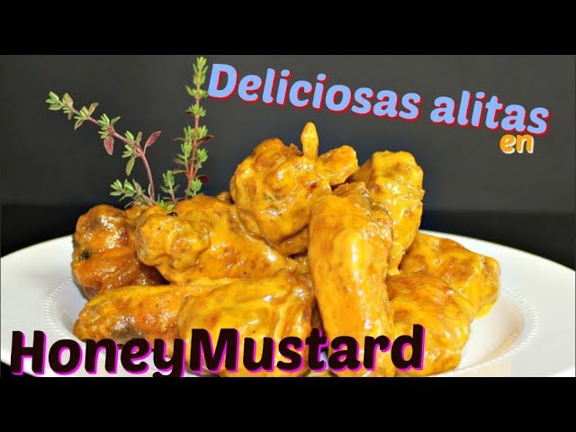 alas con miel y mostaza