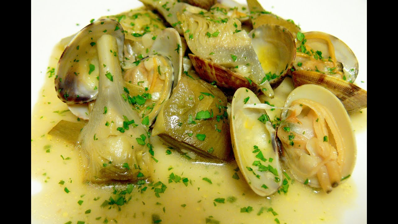 alcachofas con almejas hermanos torres