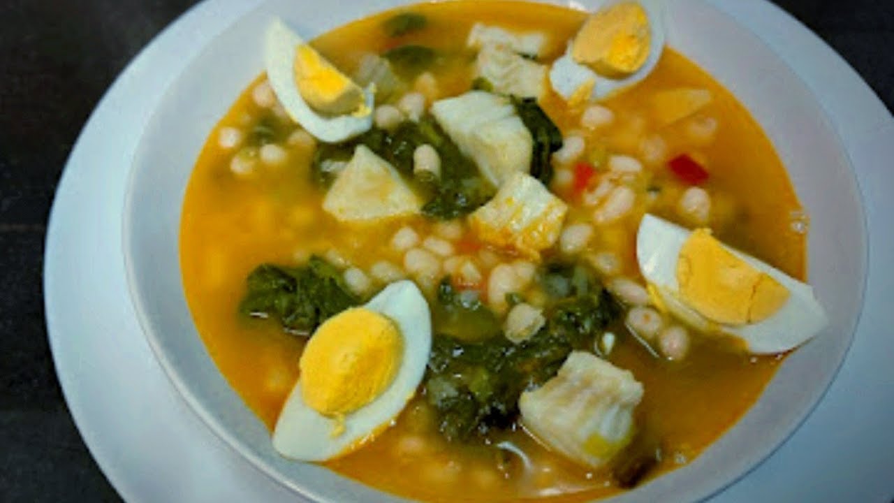 alubias con bacalao y acelgas