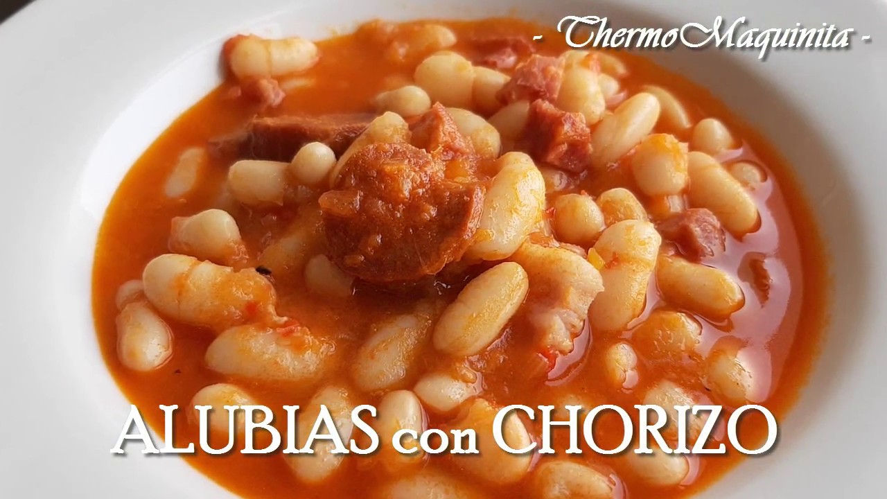 alubias con chorizo en thermomix