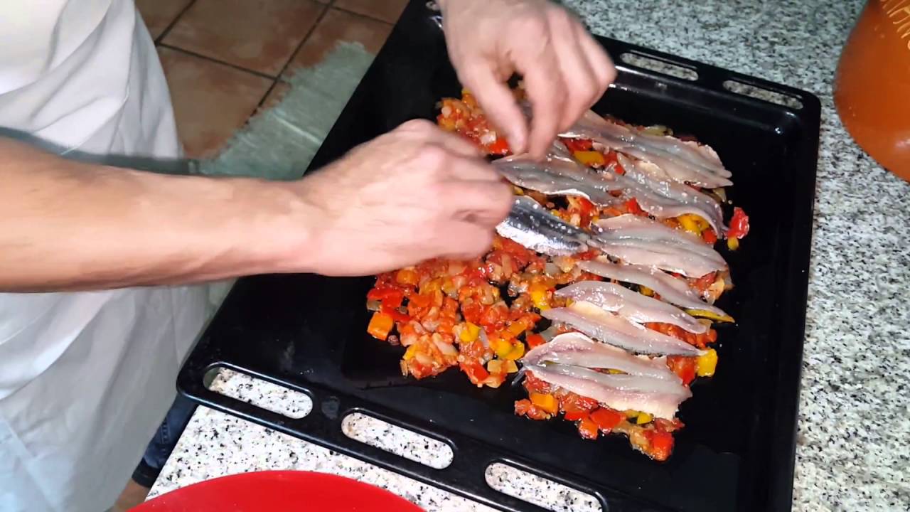 anchoas al horno con refrito