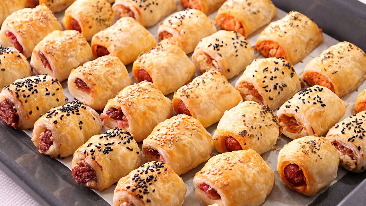 aperitivos faciles con masa de hojaldre