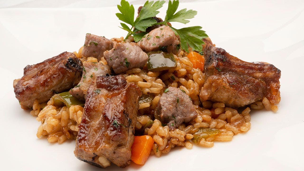 arroz con costillas y pollo arguiñano